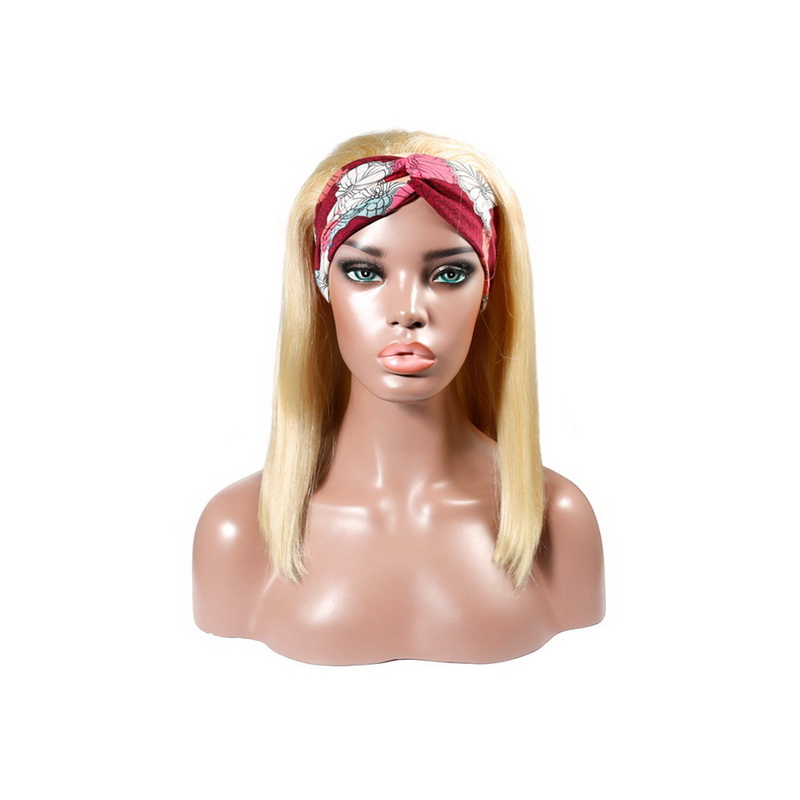 Stema 613 Color Headband Bob Wig Human Hair Straight Wig No PrePlucked Hairline 
